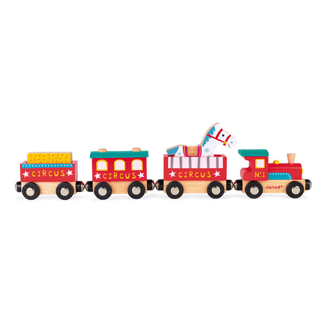 Janod train circus wood Story 8588 - Rocket Toys