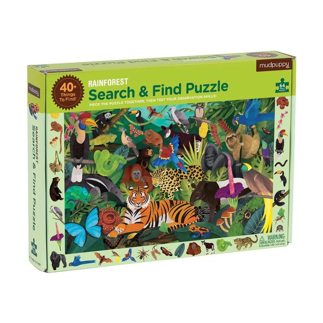 Mudpuppy Puzzel Zoek & Vind Jungle 64 st.
