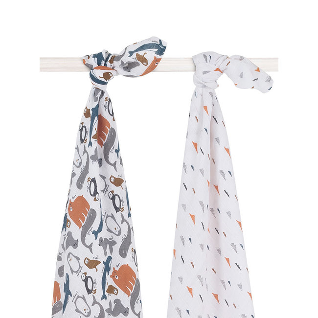 Jollein Muslin Cloths Polar 115x115 cm 2-Pack