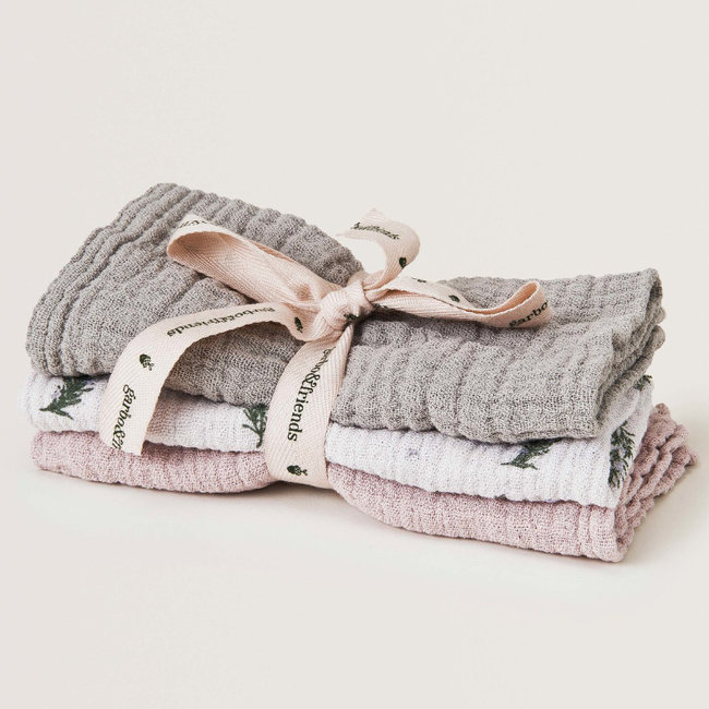 Garbo & Friends Baby Burp Cloths Rosemary 3 Pack