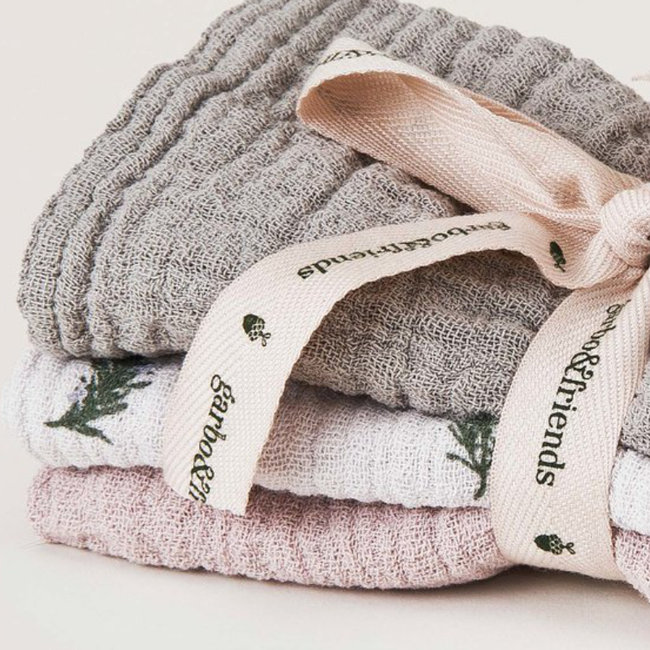 Garbo & Friends Baby Burp Cloths Rosemary 3 Pack