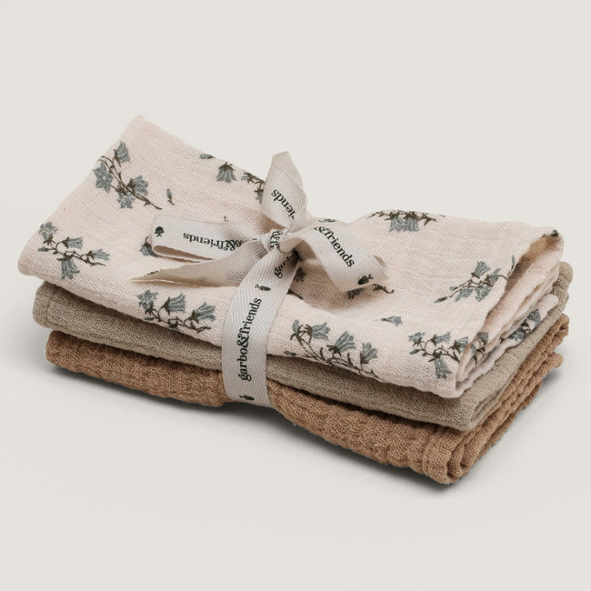 Garbo & Friends Baby Spucktücher Bluebell 3er Pack