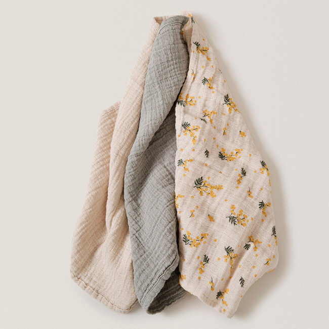 Garbo & Friends Baby Burp Cloths Mimosa 3 Pack