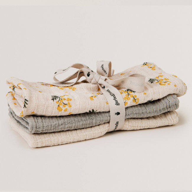 Garbo & Friends Baby Burp Cloths Mimosa 3 Pack