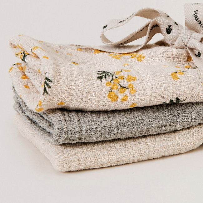 Garbo & Friends Baby Spuugdoekjes Mimosa 3 stuks