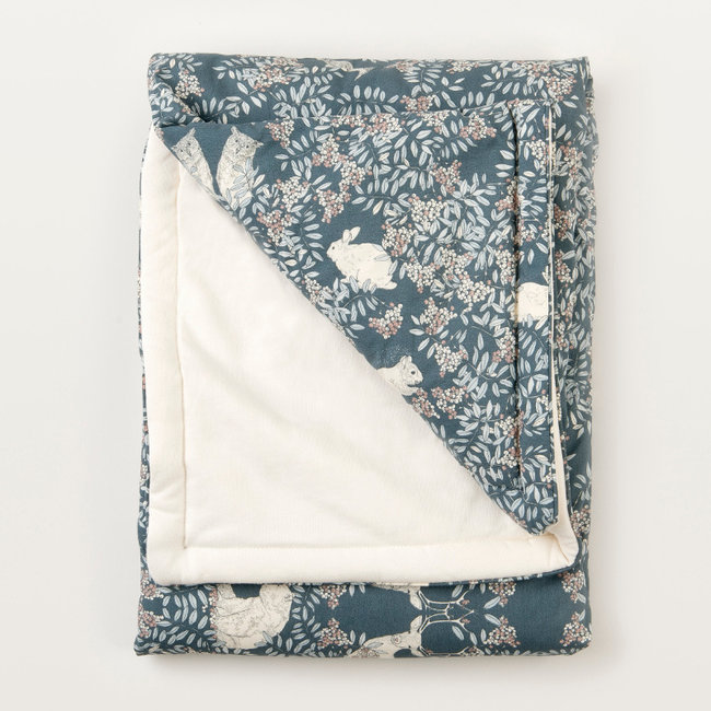 Garbo & Friends Baby Decke Fauna Blau 90 x 120 cm