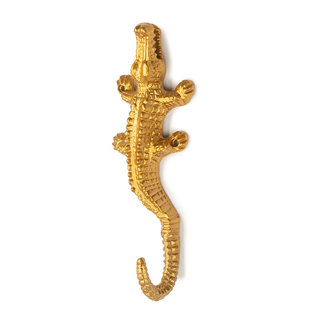 KidsDepot Wall Hook Crocodile Gold Cobi