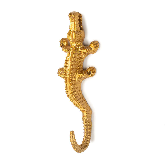 KidsDepot Wall Hook Crocodile Gold Cobi 18 cm