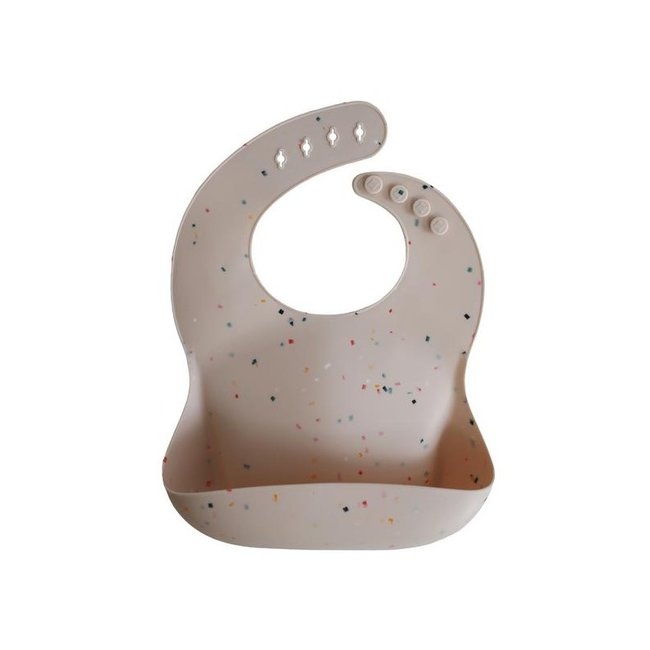 Mushie Siliconen Slab Confetti Beige