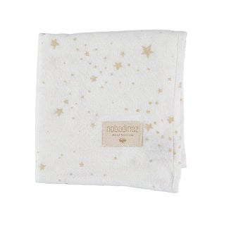 Nobodinoz Hydrofiele Doek Gold Stella White 70 x 70 cm