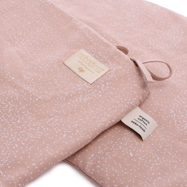 Nobodinoz Bed Bumper White Bubble Misty Pink