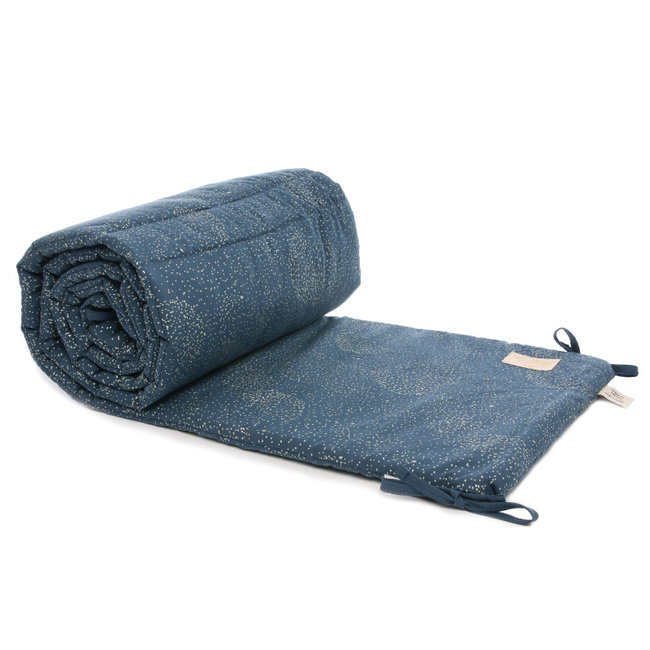 Nobodinoz Bedbumper Gold Bubble Night Blue Blauw
