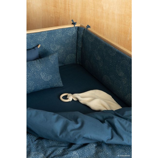 Nobodinoz Bedbumper Gold Bubble Night Blue Blauw