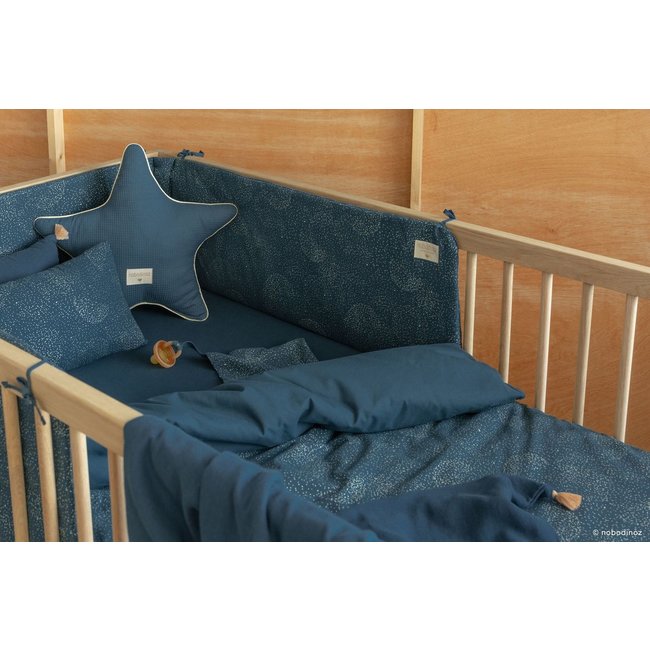 Nobodinoz Bedbumper Gold Bubble Night Blue Blauw