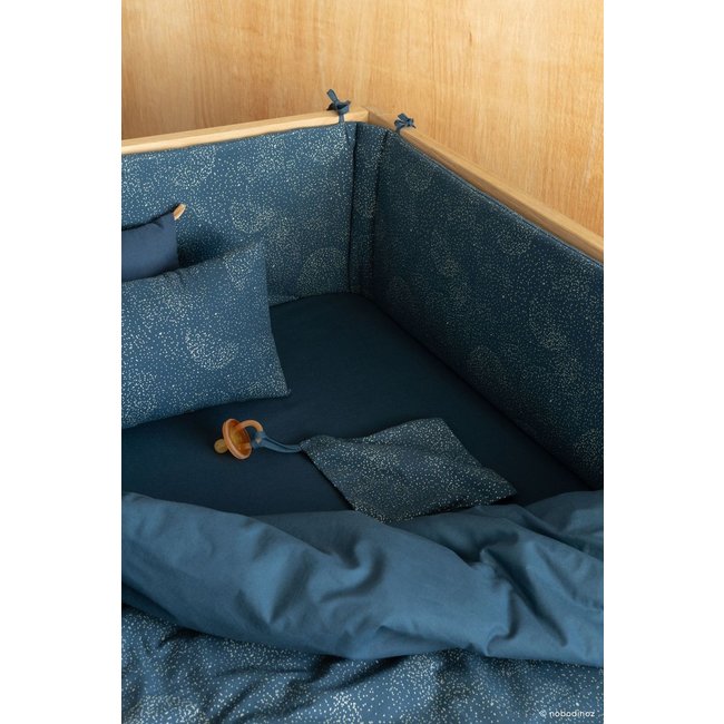 Nobodinoz Bettnestchen Gold Bubble Night Blue Blau