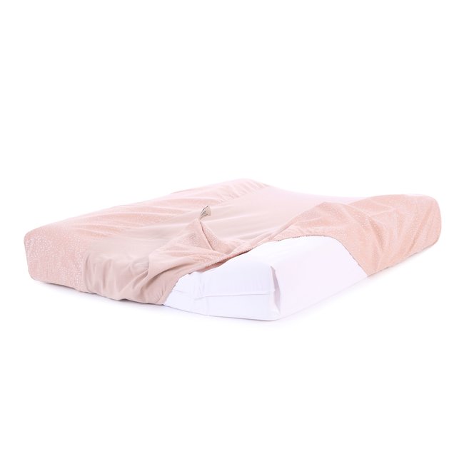 Nobodinoz Aankleedkussenhoes White Bubble Misty Pink Roze