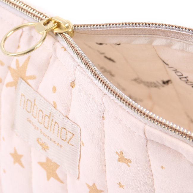 Nobodinoz Vanity Case Small Holiday Gold Stella Pink