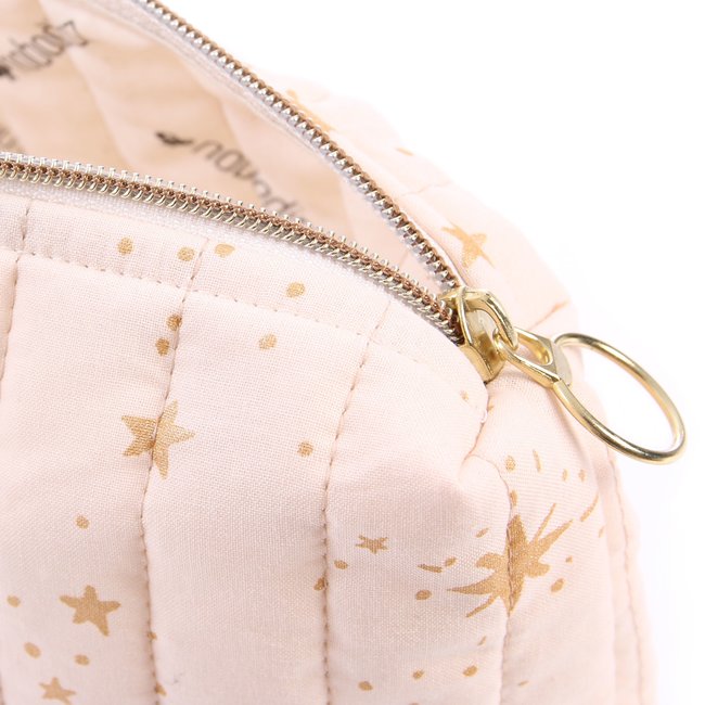 Nobodinoz Vanity Case Travel Gold Stella Pink