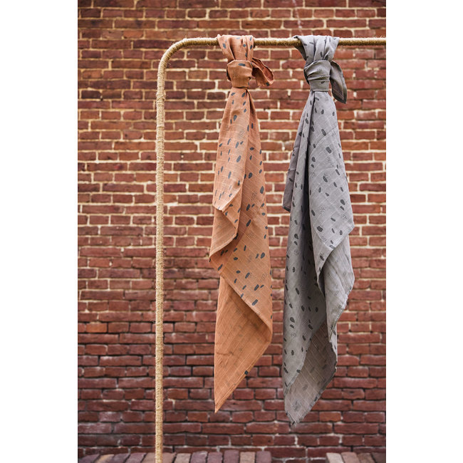 Jollein Muslin Cloths Spot Caramel 115x115 cm 2-Pack