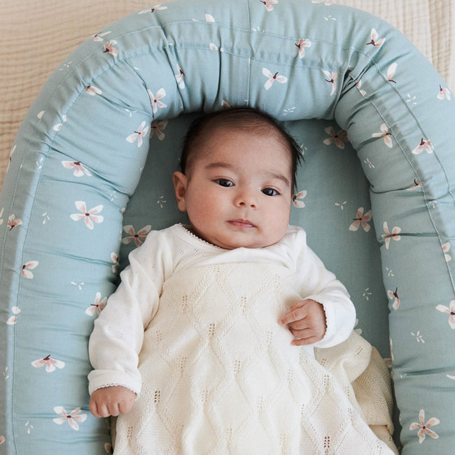 Cam Cam Copenhagen Babynest Windflower Blauw