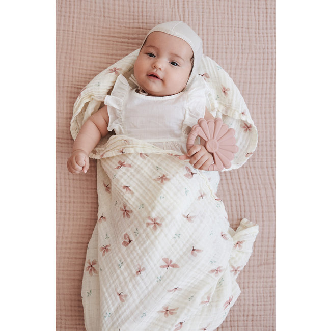 Cam Cam Copenhagen Teether Flower Dusty Rose