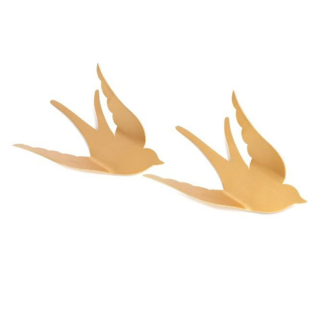 KidsDepot Wandvogels Goud Bibi 2 stuks