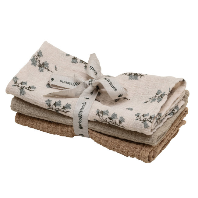 Garbo & Friends Baby Burp Cloths Bluebell