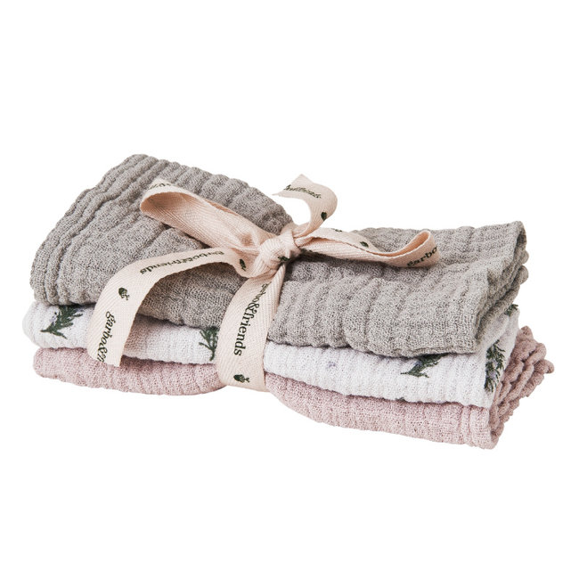 Garbo & Friends Baby Burp Cloths Rosemary 3 Pack