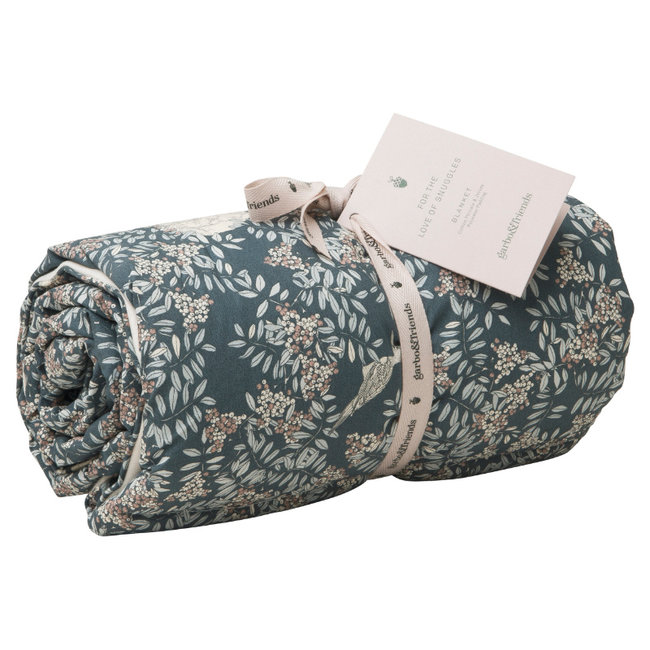 Garbo & Friends Baby Decke Fauna Blau 90 x 120 cm