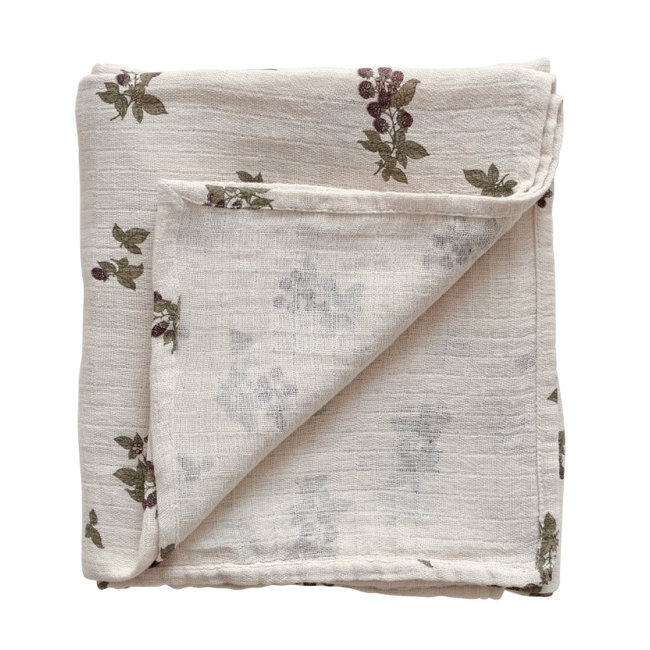 Garbo & Friends Baby Muslin Swaddle Blackberry 110 x 110 cm