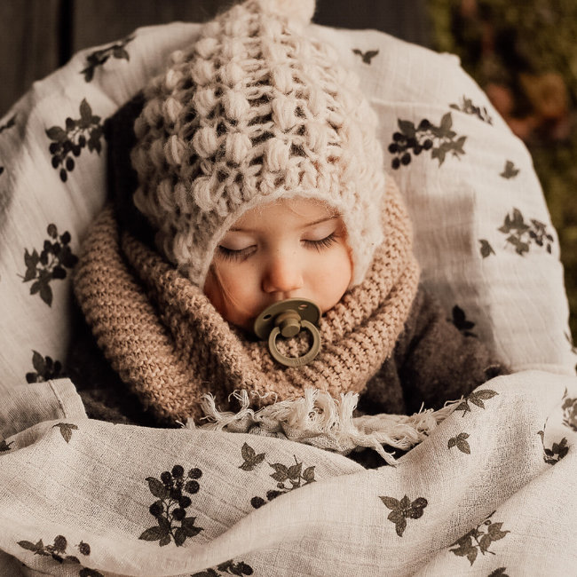 Garbo & Friends Baby Muslin Swaddle Blackberry 110 x 110 cm