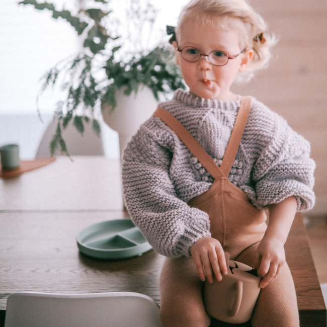 Mushie Snack Cup Stone Grey