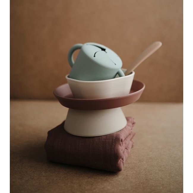 Mushie Snack Cup Cambridge Grijs-Groen