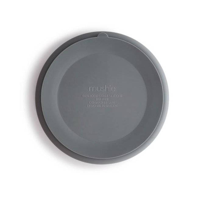 Mushie Kinderbord Silicone Stone Grijs