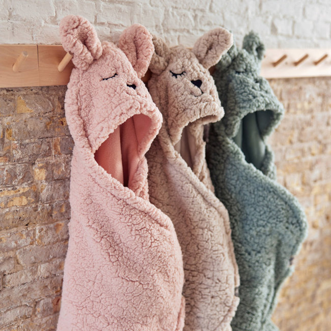 Jollein Wrap Blanket Bunny Pale Pink 100 x 105 cm