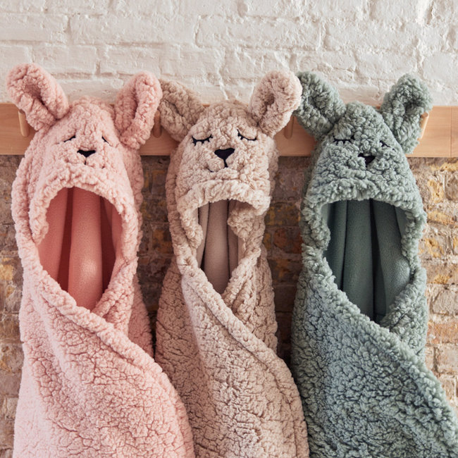 Jollein Wikkeldeken Bunny Pale Pink Roze 100 x 105 cm