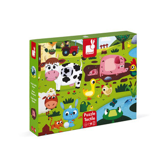 Janod Tactile Puzzle Farm Animals