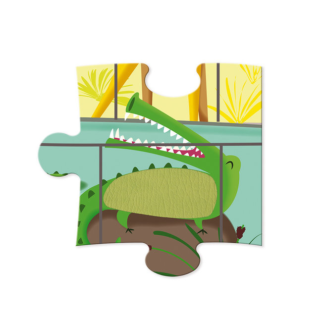 Janod Tactile Puzzle Day at the Zoo 20 pc.