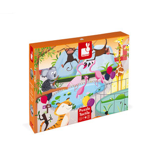 Janod 20pc A Day at the Zoo Tactile Puzzle Janod 20pc A Day at the Zoo Tactile Puzzle