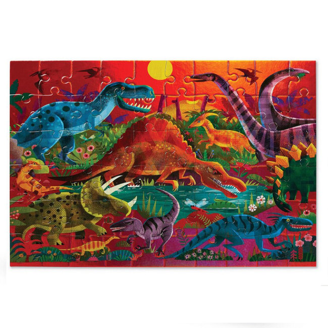 Crocodile Creek Puzzels Puzzel Dazzling Dino's 60 st.  4 jaar+
