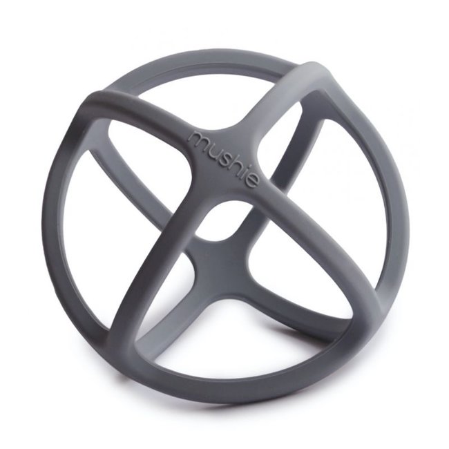 Mushie Ball Teether Dove Gray Grey