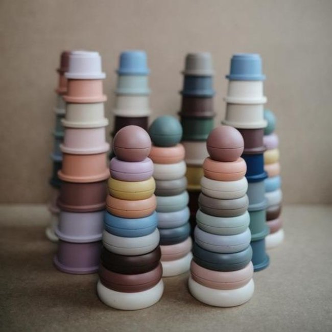 Mushie Stacking Rings Rustic