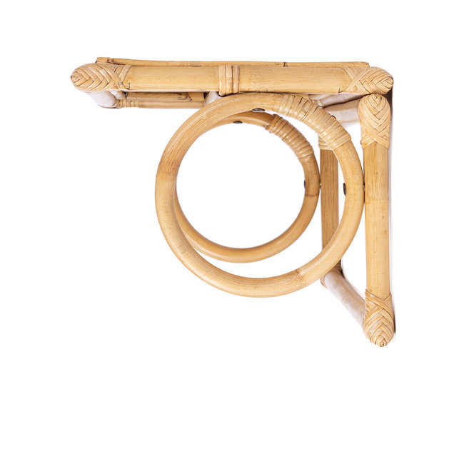 KidsDepot Rattan Wall Shelf Unit Armin