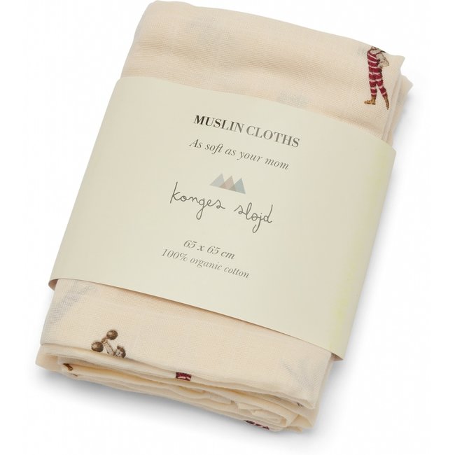 Konges Sløjd Hydrofiele doeken Strong Man Beige 3 stuks