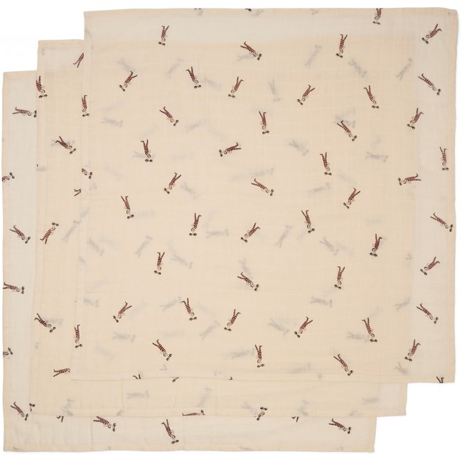 Konges Sløjd Mulltuch-Set Strong Man Beige 3er Pack