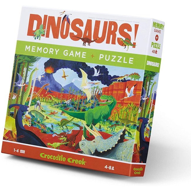 Crocodile Creek Puzzels Memory & Puzzle Dinosaur 48 pc.