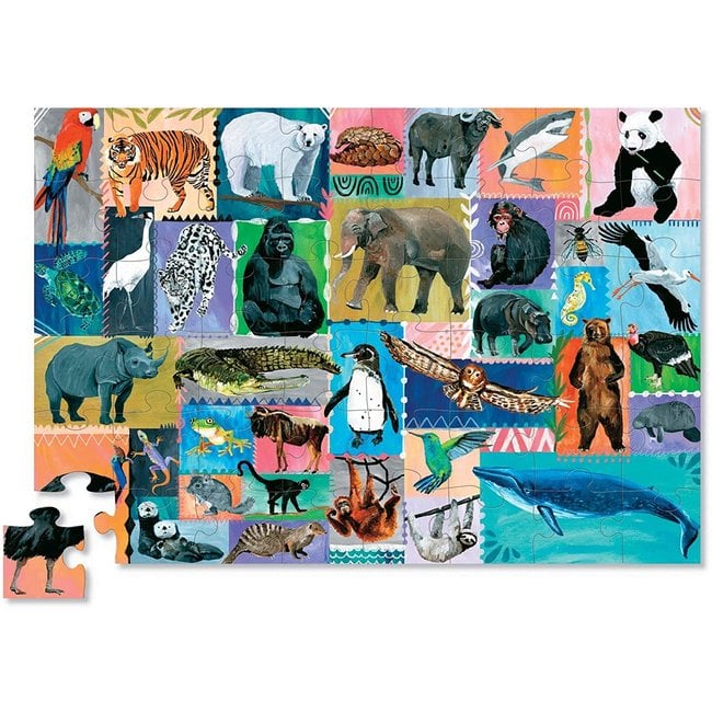 Crocodile Creek Puzzels Memory & Puzzle Endangered 48 pc.