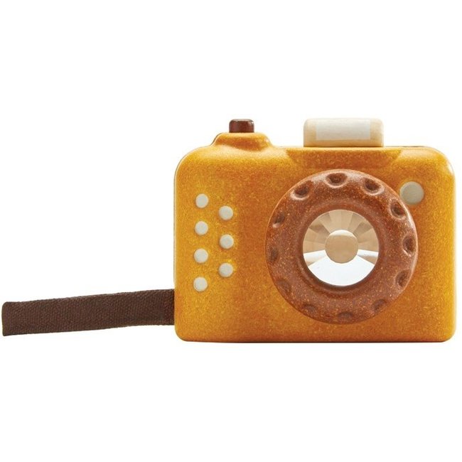 PlanToys Camera Hout Okergeel 5412