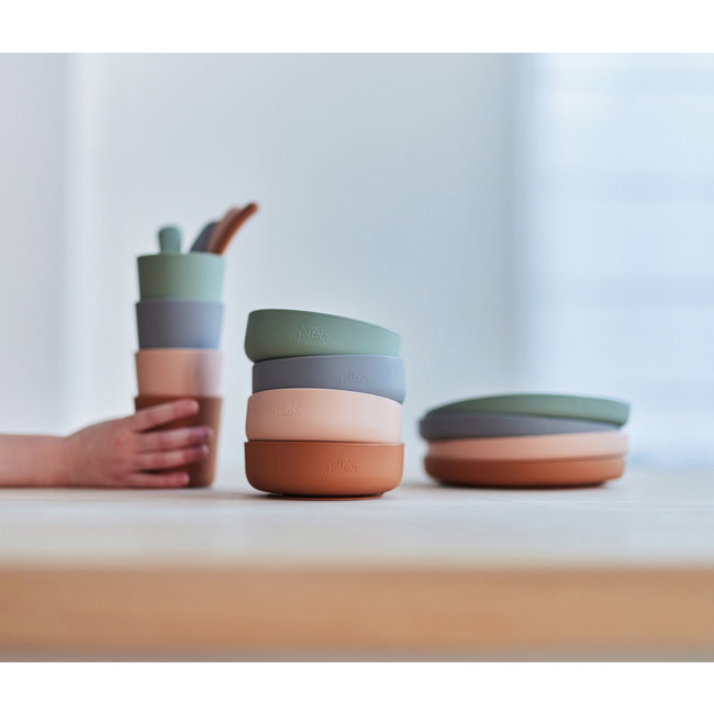 Jollein Kindergeschirr Rosa Silikon Pale Pink