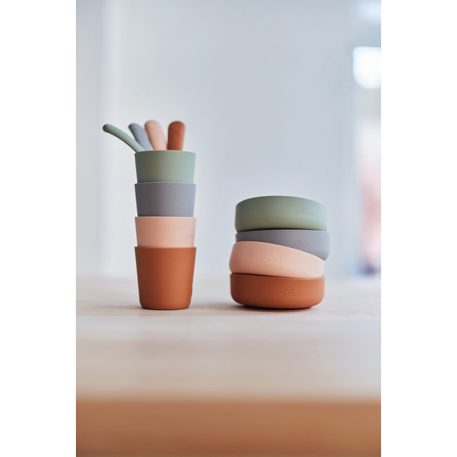 Jollein Kinderservies Bruin Siliconen Caramel